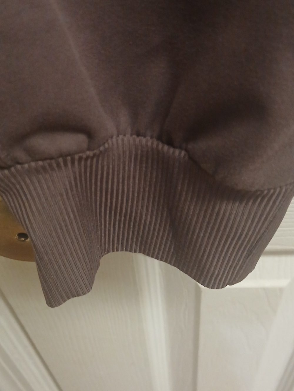 ​Rachel Zoe Taupe Ribbed Knit Jogger Pants Size Large Drawstring Lounge Casual - Picture 4 of 12